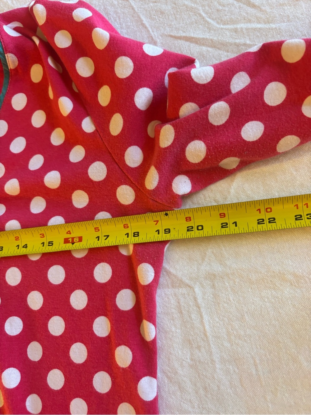 Carolyn Taylor Red Polka Dot V-Neck Cardigan with Contrast Trim - Picture 3 of 7